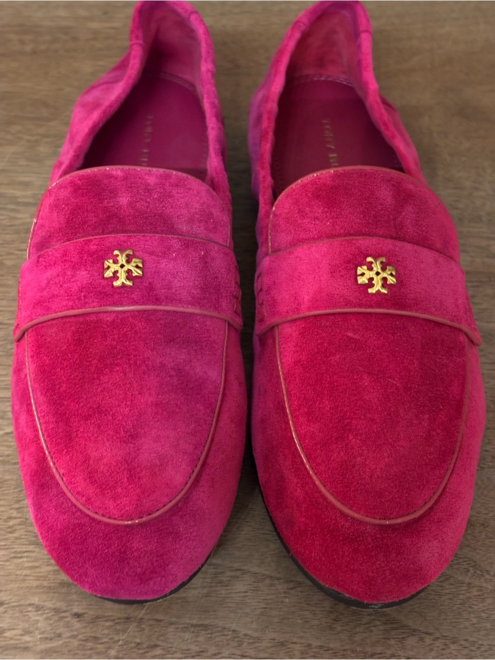 Tory Burch Pink Suede Loafers 6.5